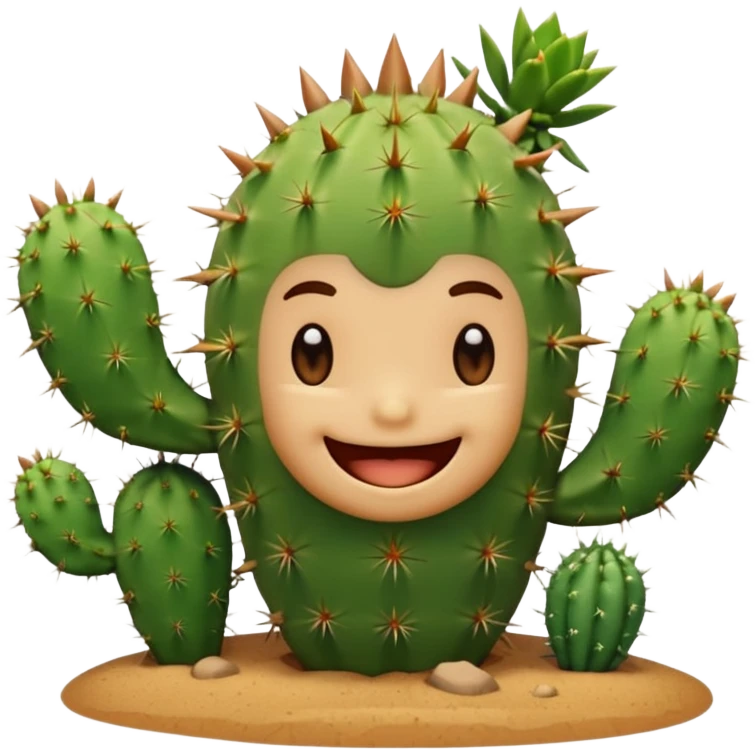 smiling cactus emoji