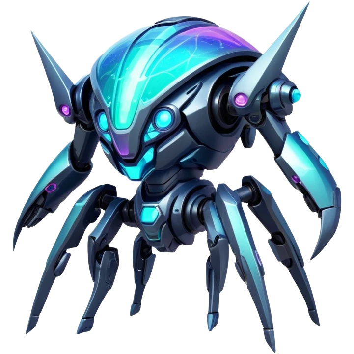  Epic legendary rare glowing mechanical Shiny sparkly transparent bioluminescent luminescent vibrant bright pastel dark exotic iridescent colorful gradients futuristic modern metallic glossy glittery fantasy-cyber-Fakémon-Vernid-mecha-creature emoji
