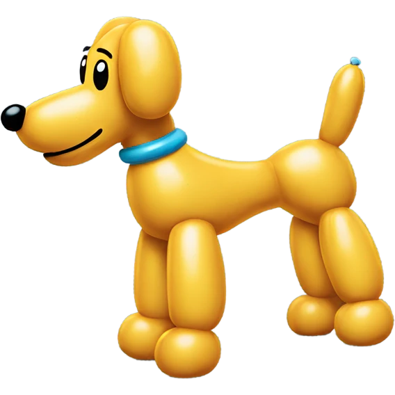 classic balloon dog made from a balloon emoji