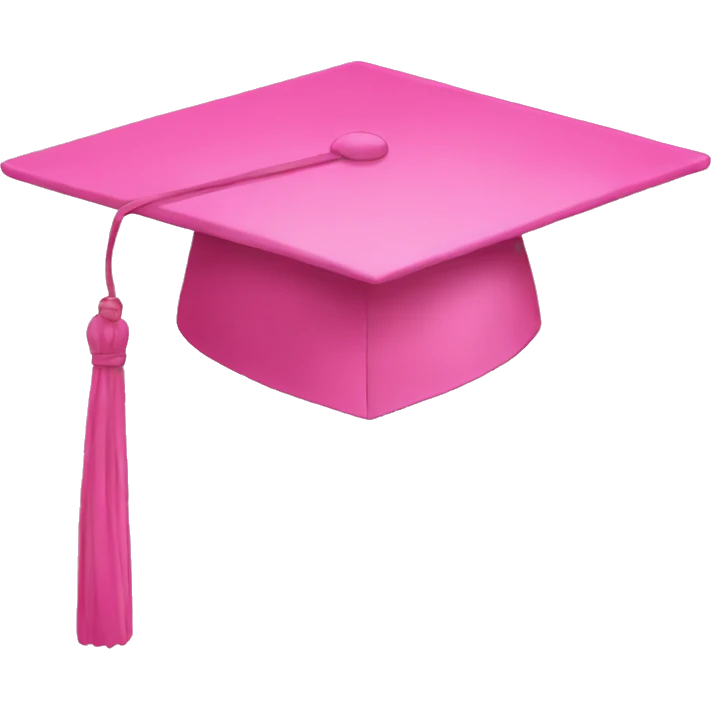 pink graduation cap (no face) emoji