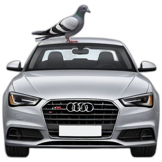 pigeon in audi car emoji