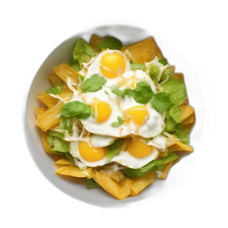 Plato de Chilaquiles verdes emoji
