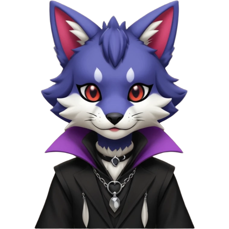 Cool gothic cute Kemonomimi Nekomimi Japanese Anime Kemono Furry Style Vernid-Protogen-Sergal-Fursuit-furry-fursona emoji