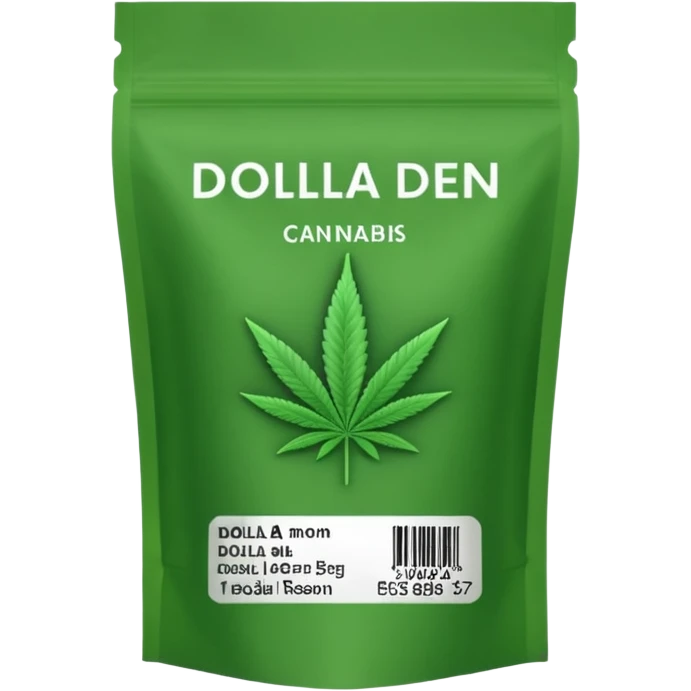 Reusable cannabis bags with the name Dolla Den on the label   emoji