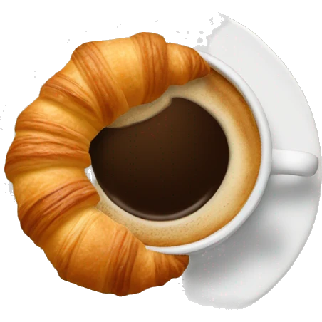 Croissant coffee esin emoji