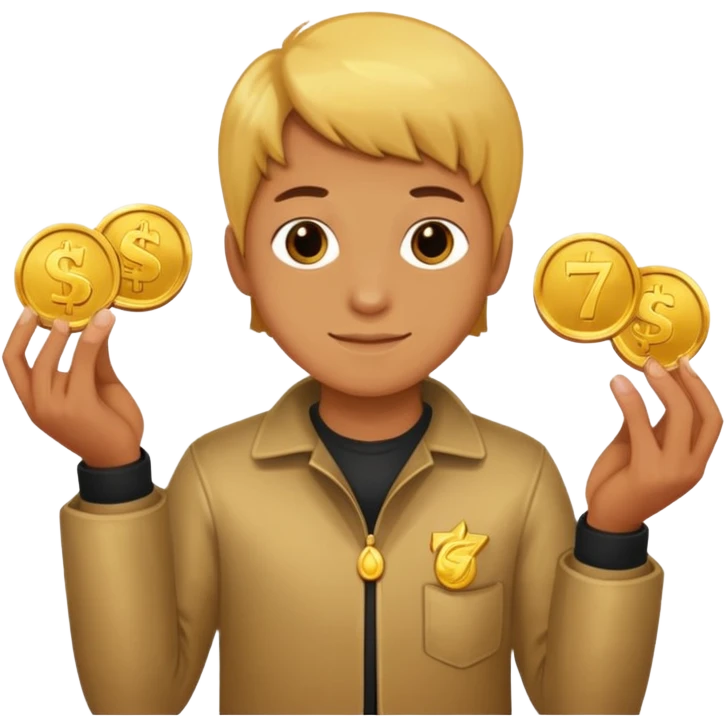 🤑 doing six seven emoji