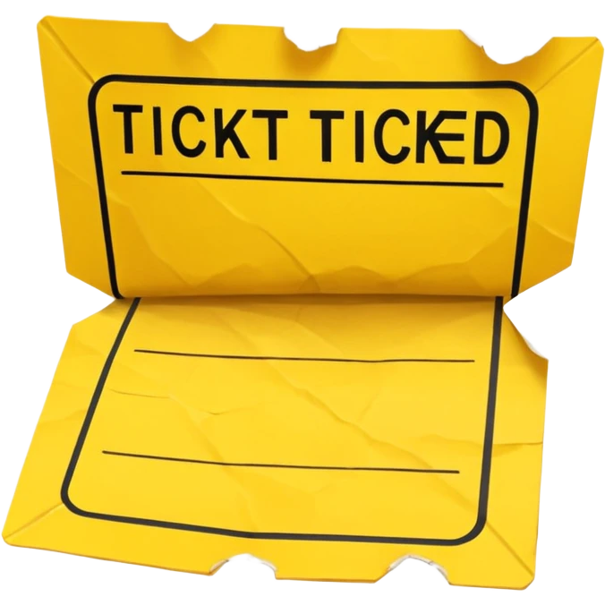 yellow card ticket  emoji