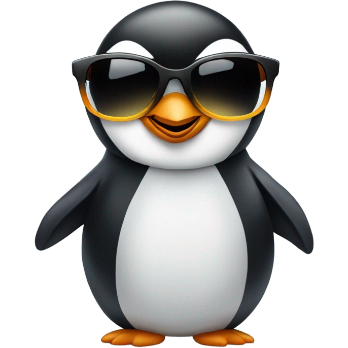 Penguin wearing sunglasses emoji