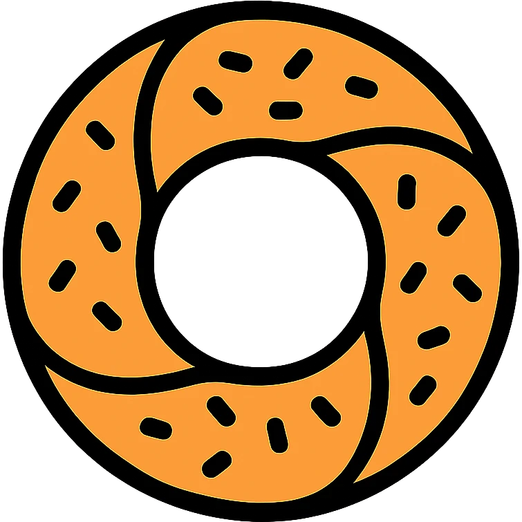 a simit, the Turkish sesame bagel, minimal flat icon style emoji
