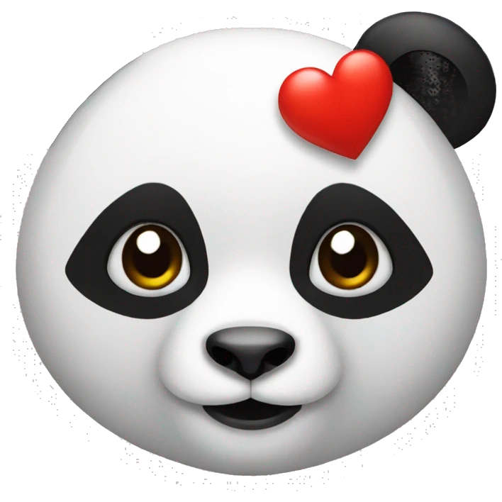 Panda with a heart emoji