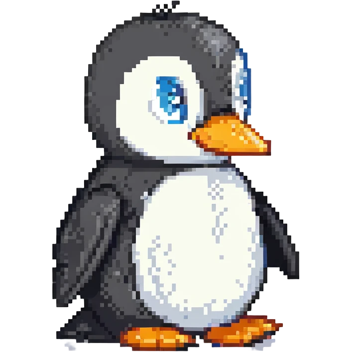tux the penguin, side view emoji
