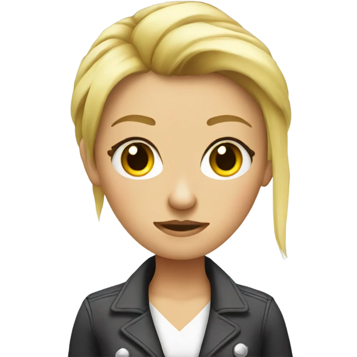 Blonde grumpy hairdresser  emoji