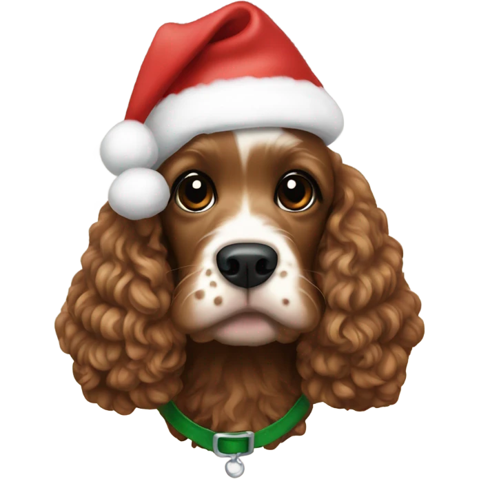 Christmas cocker poo emoji