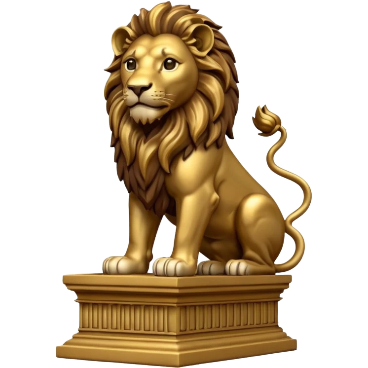 leone con sopra una colonna (scultura) emoji