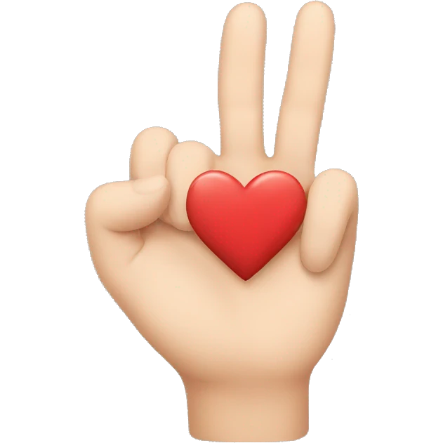 Korean “I Love You” Finger Heart emoji