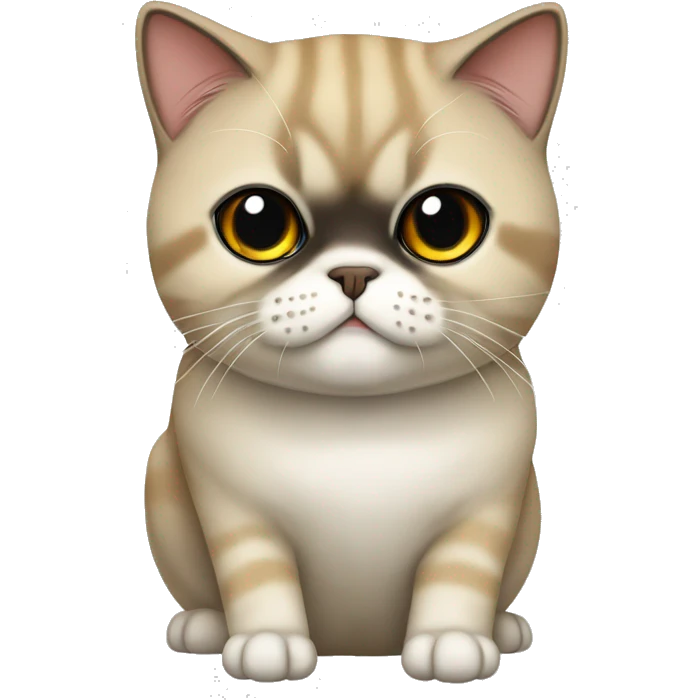 exotic-shorthair cat,half body emoji