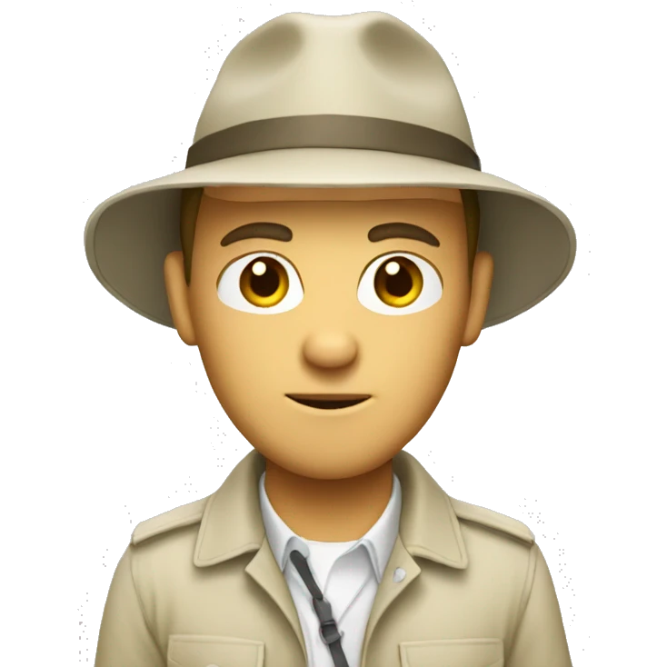 white safari man  emoji