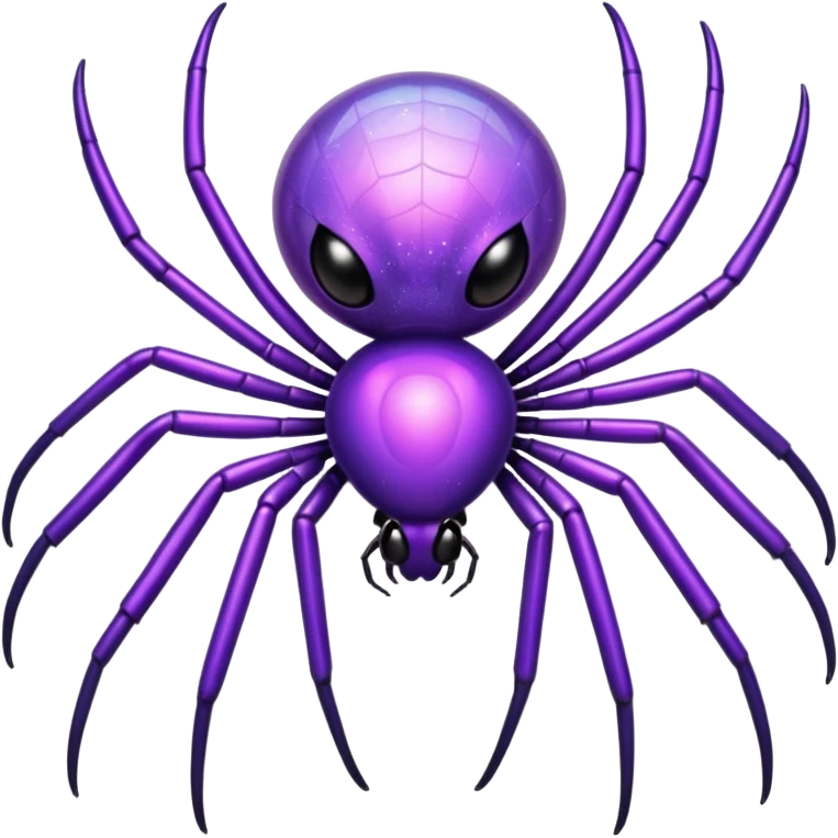 glitter purple and cian spider emoji