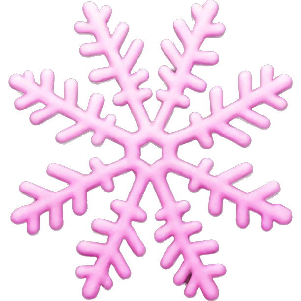 Pink snowflake emoji
