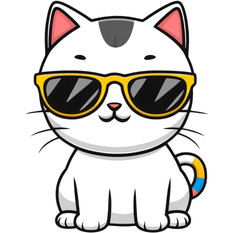 Cat with sunglasses emoji