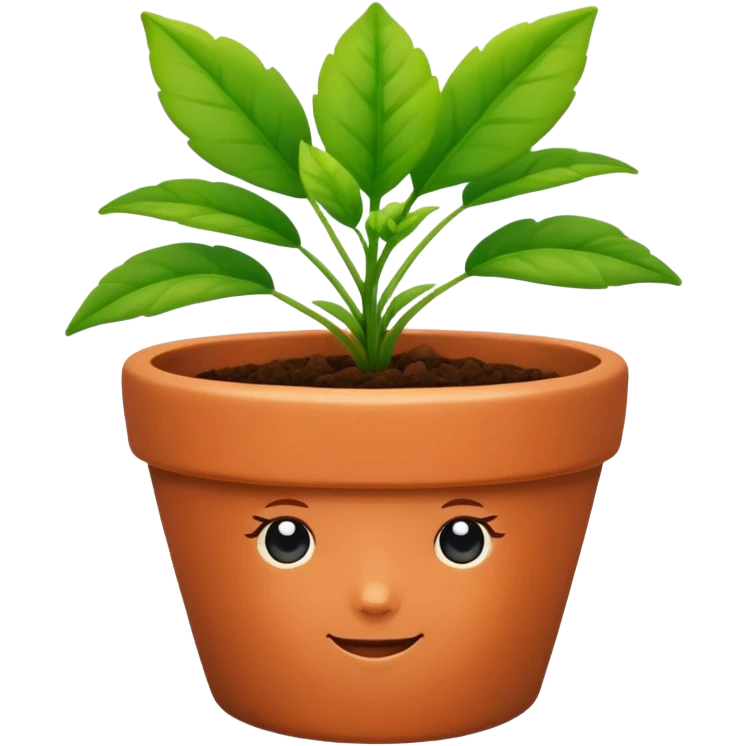 flower pot with a small plant emoji