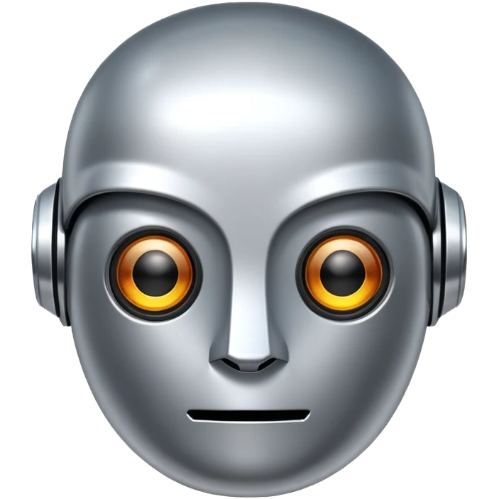 steel round robot face emoji
