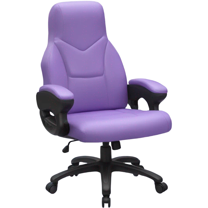 Gaming roller chair in the color lavender purple emoji