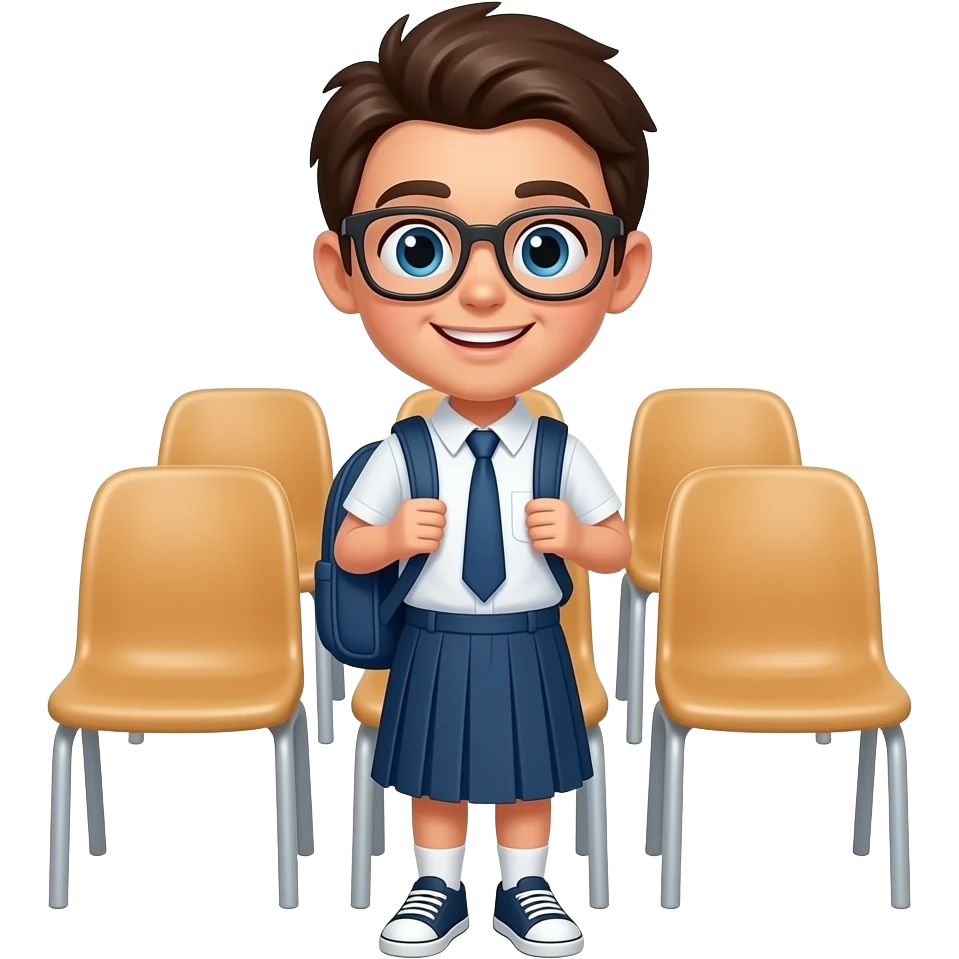 getting out of seat student emoji