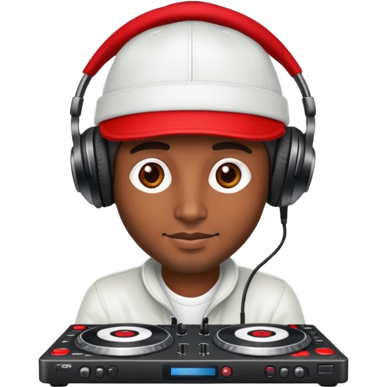 Диджей в красной шапке emoji