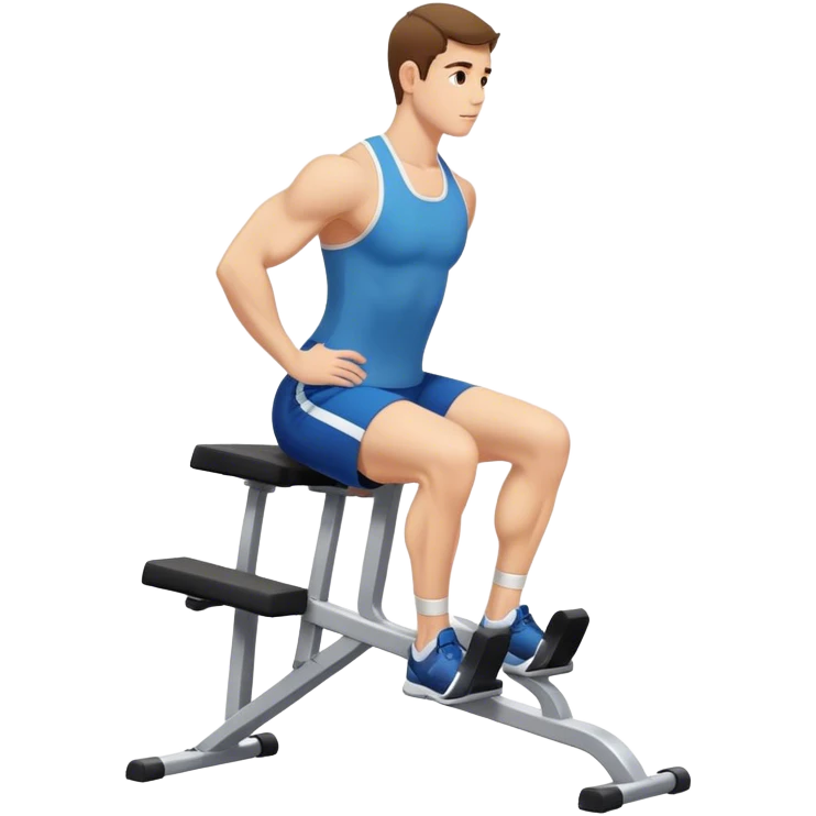 side-view seated calf-raise lower leg exercise emoji