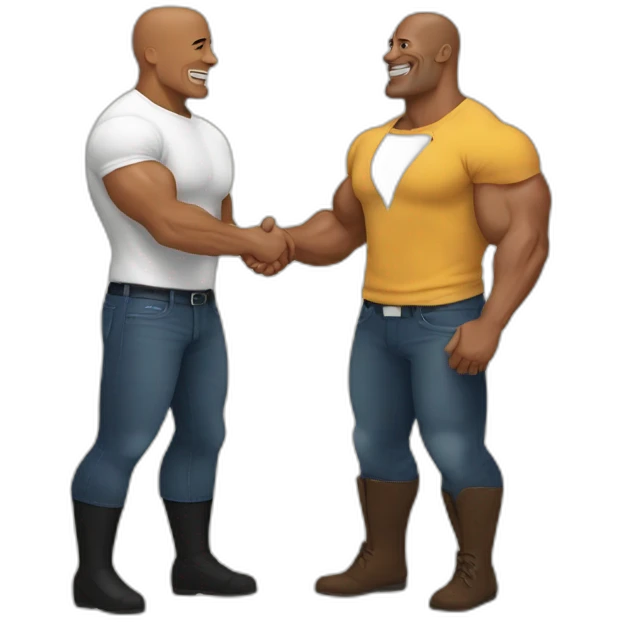 Dwayne Johnson shaking hands emoji