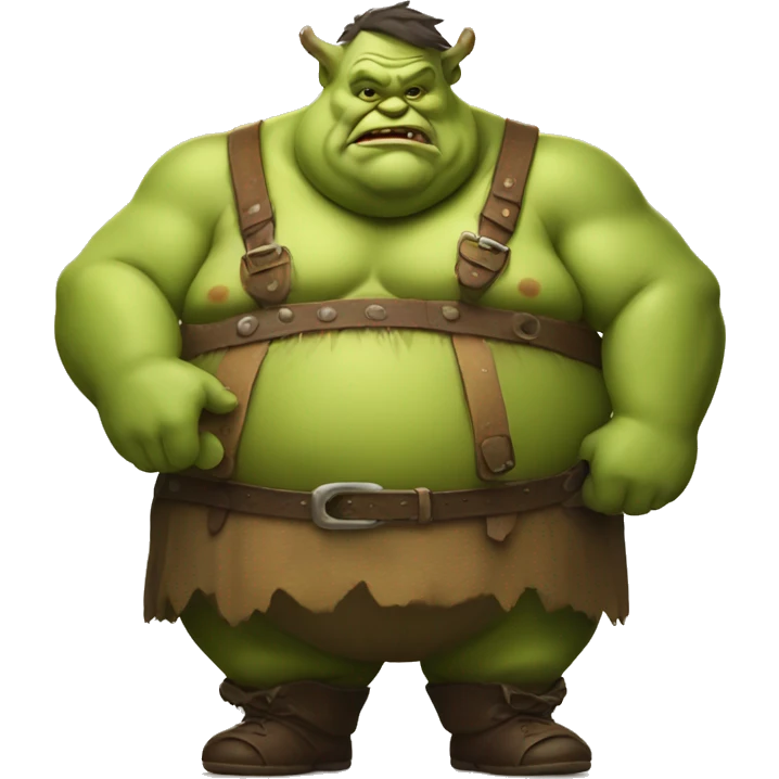fat ogre with beer emoji