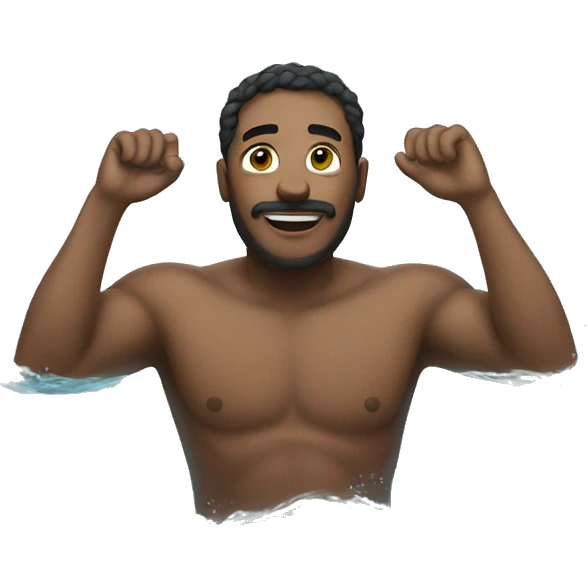 man swimming in water emoji