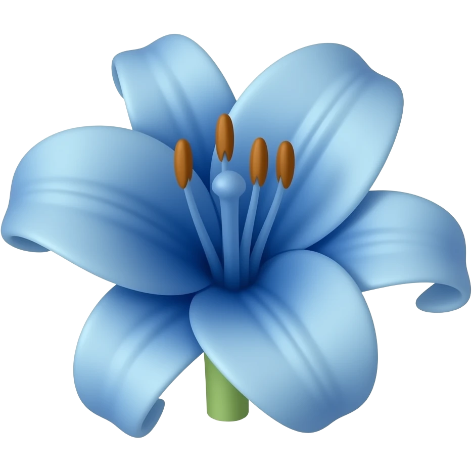 Blue spider lily emoji