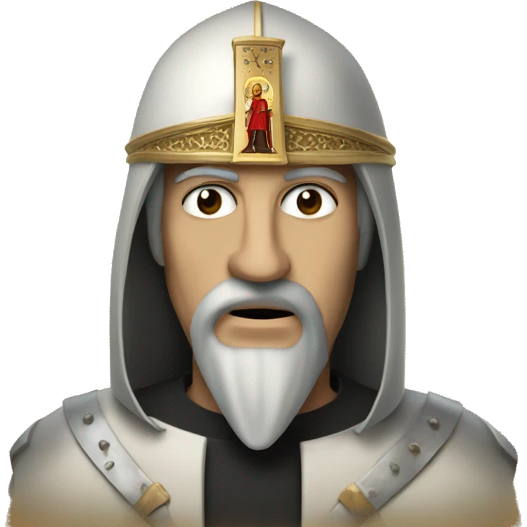 Baldwin IV of Jerusalem from kingdom of heaven with a crusader mask emoji