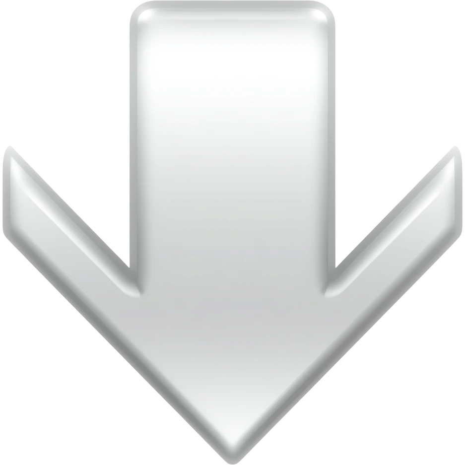 Down side arrow white emoji