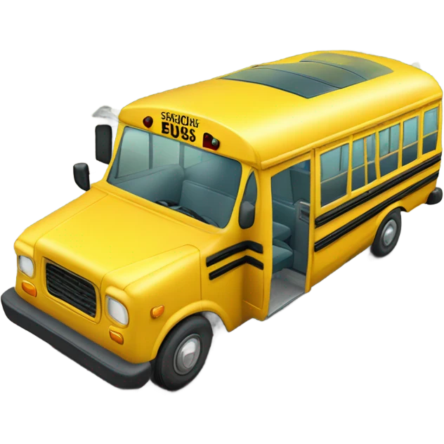 Mini van school bus emoji