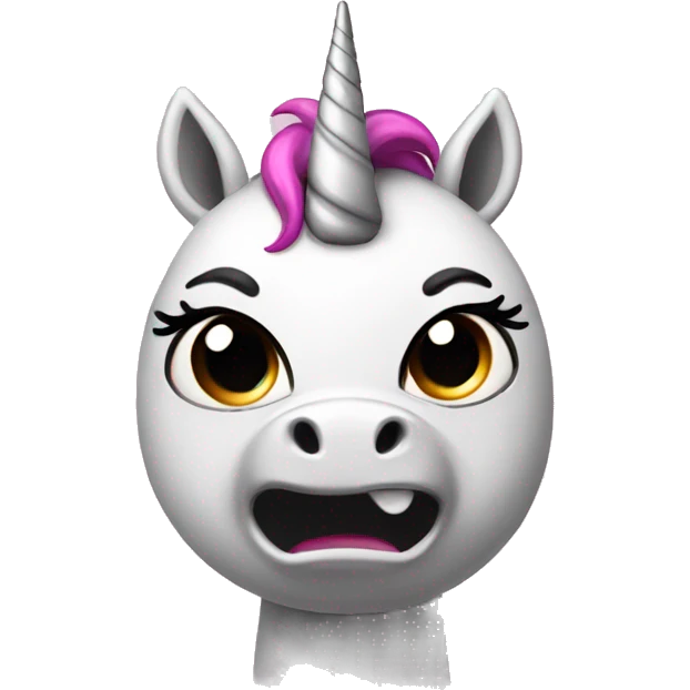 angry unicorn wearing a bikini  emoji