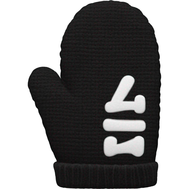 black color  mitten emoji