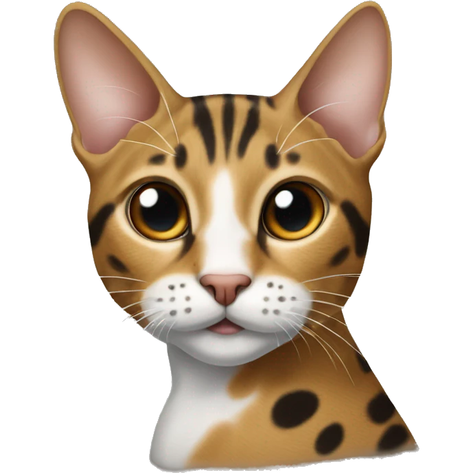 Spotted tabby with white streak up nose  emoji