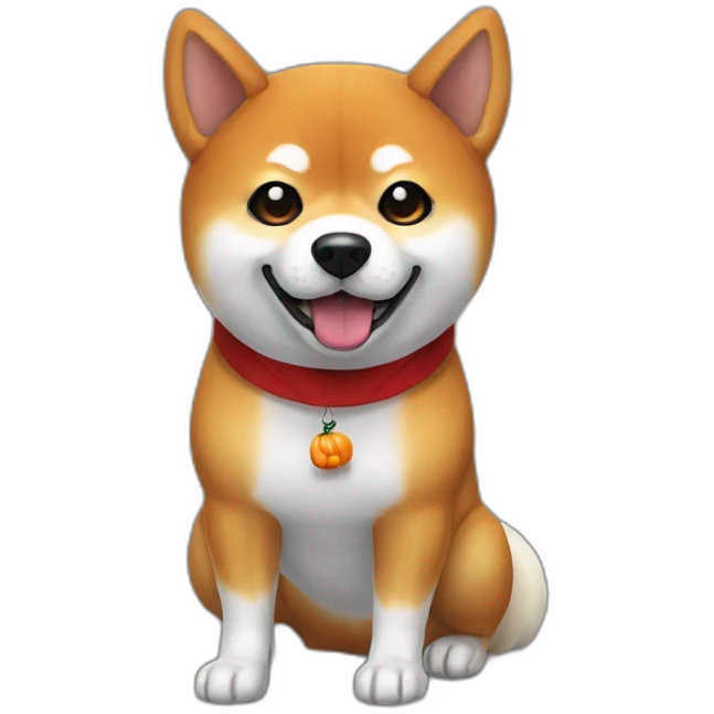 Shiba déguisement fantôme Halloween emoji