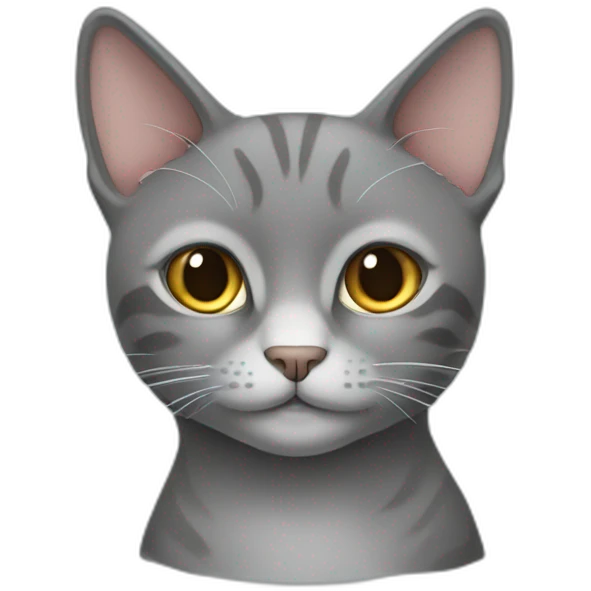 grey cat, named Archi emoji