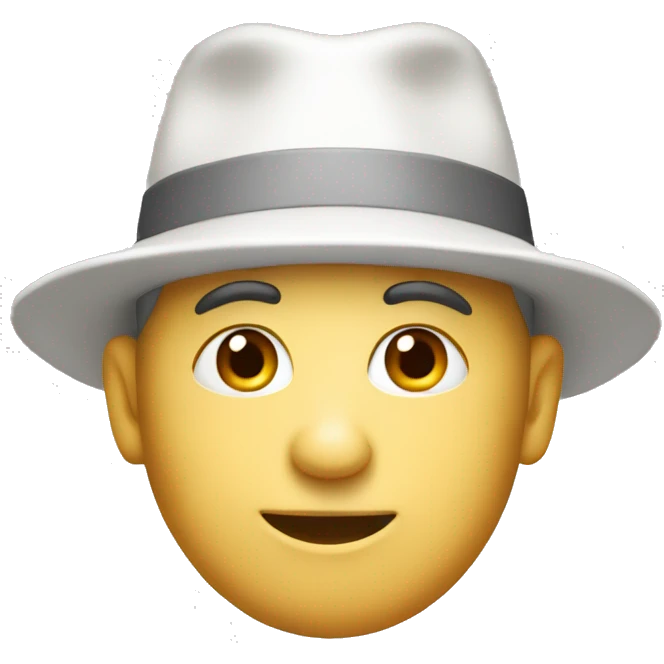 white hat emoji
