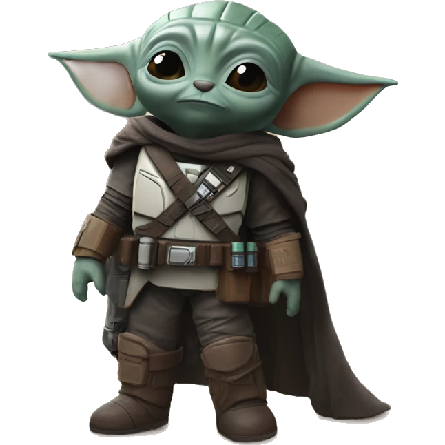 the mandalorian with grogu emoji
