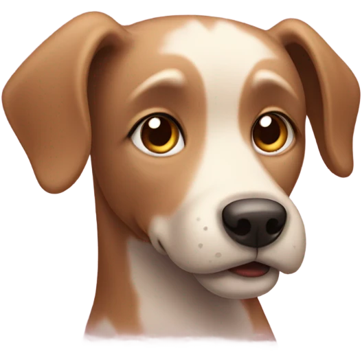 Dog blushing emoji
