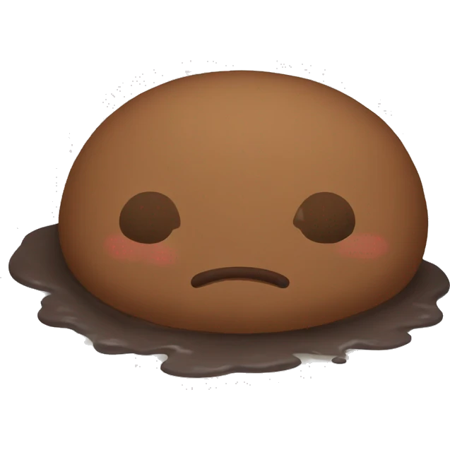 sleepy brown puddle emoji
