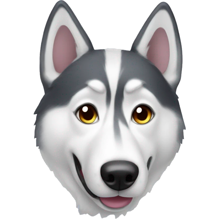 Husky with heart eyes emoji