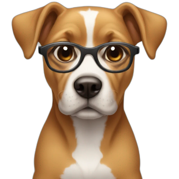 cachorro de óculos emoji