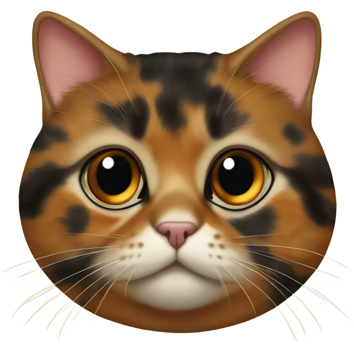 Fat tortoiseshell cat emoji