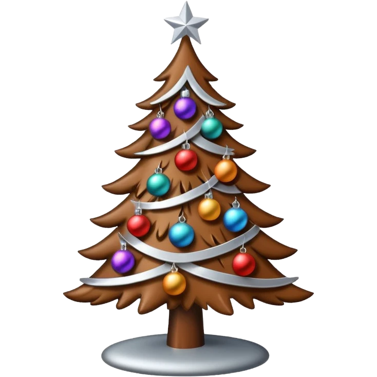 brown christmas tree emoji